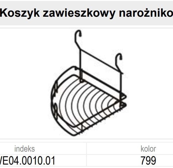 .WE04.0010.01.799 FÜGGESZTETT SAROK TARTÓ