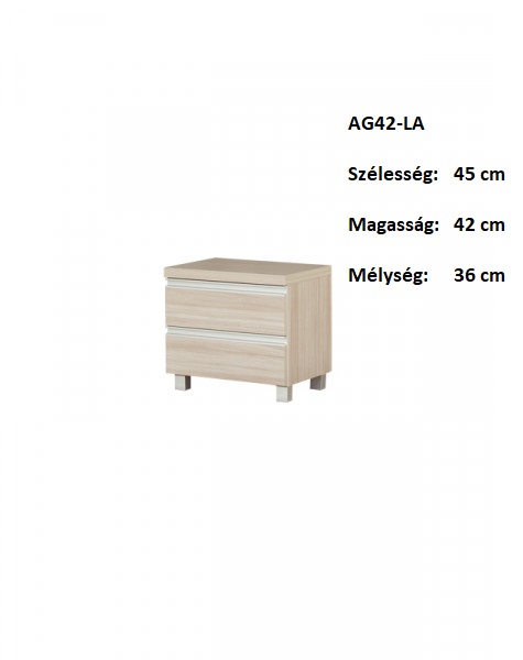 AGA AG42-LA  2Fiókos Éjjeli szekrény-bútor