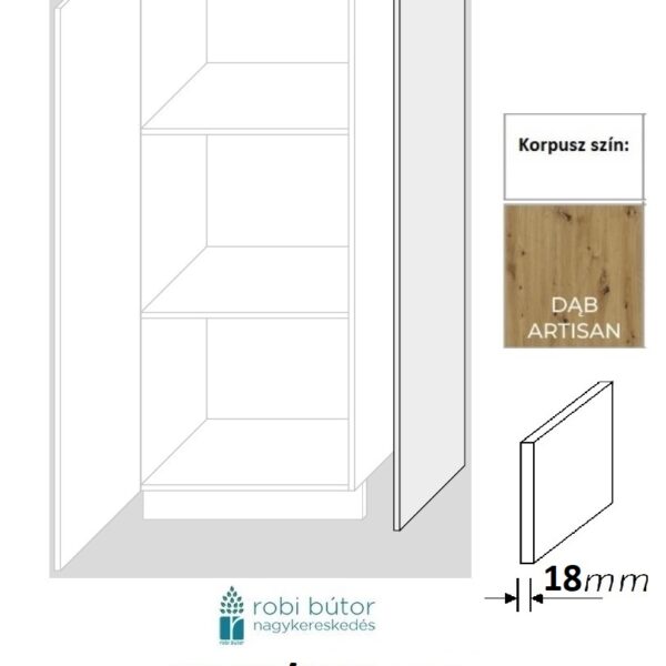 BS-DA 60/154 DOUBLE SYSTEM VASTAGÍTÁS-KONYHABÚTOR