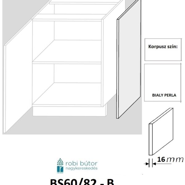 BS-B 60/82 DOUBLE SYSTEM VASTAGÍTÁS-KONYHABÚTOR