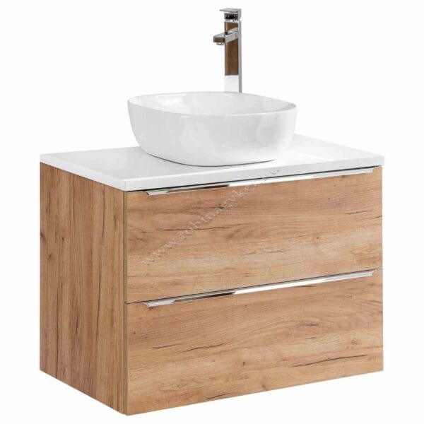 CAPRI OAK 80-as Mosdós szekrény(821+TOP)*mosdóval (UM 6254)-Bútor