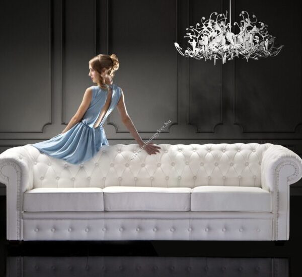 ,..CHESTERFIELD KANAPÉ 3 SZEMÉLYES BŐR -Bútor