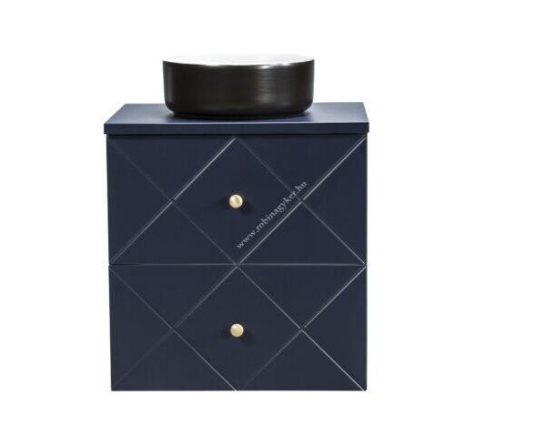 ELEGANCE BLUE 60-as Mosdós szekrény Fürdőszoba bútor +Mosdóval+ Pult lap
