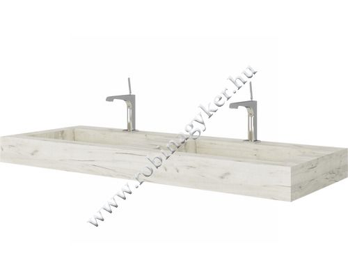 IDEA 2624/25 HPL Dupla mosdó 120 cm - rovere ghiaccio Fürdőszoba bútor