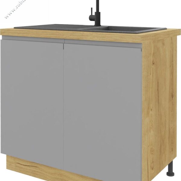 KAMPARA KKA90DZ-SZ/L/DSC 2 AJTÓS, 90 cm-es MOSOGATÓ BEÉPÍTŐ KONYHABÚTOR ELEM -konyhabútor