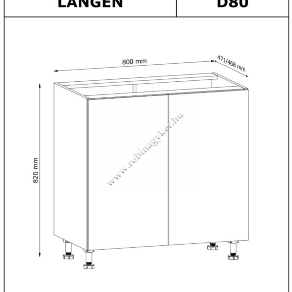 LANGEN KONYHA Alsó elem D80 konyhabútor