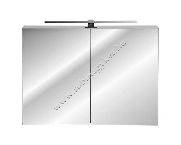 LEONARDO WHITE 84-90-90-es Tükör szekrény +Moon Led lámpa 60cm. Fürdőszoba bútor
