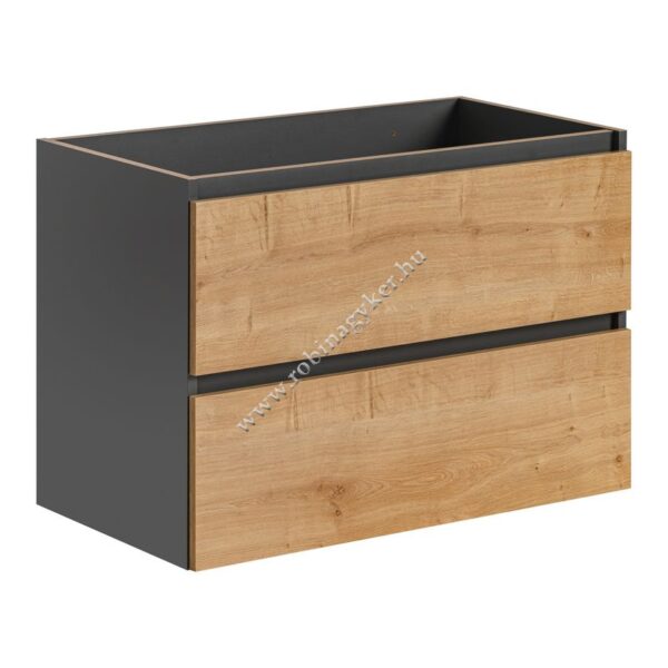 MONACO GREY OAK  821 FSC Mosdós szekrény 80cm Pult és mosdó nélkül Fürdőszoba bútor