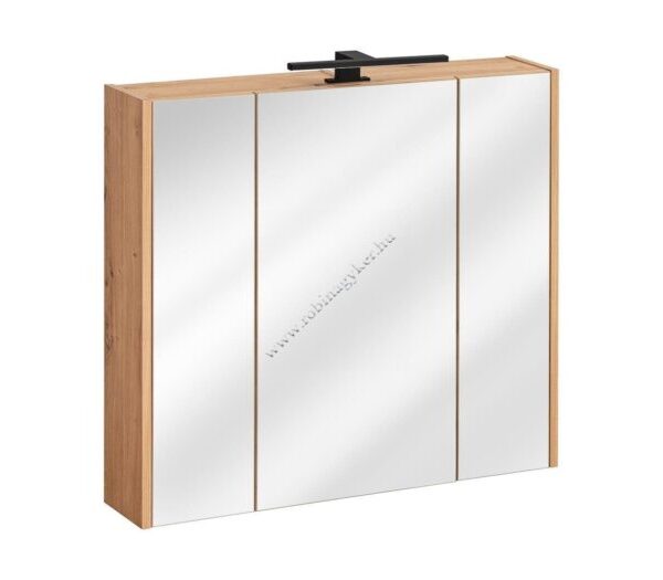 MADERA GREY 841 FSC 80cm Tükrös szekrény +VIENTO 870-30cm LED LÁMPA -Bútor