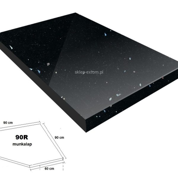 .38-as Sarok 90R Munkalap Black Andromeda  K 218 GG Magasfényű