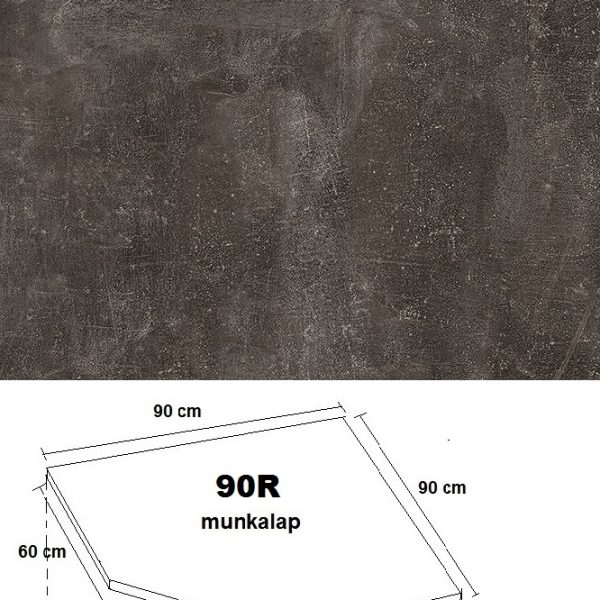 38-as Sarok 90R Munkalap Dark Atelier 4299 UE Matt