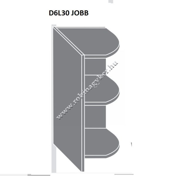 ROZI D6L/30 Jobbos nyitott _KONYHABÚTOR
