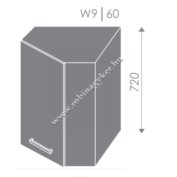 ROZI W9/60_Felső sarok_Balos_KONYHABÚTOR