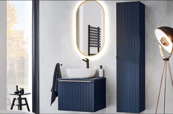 .SANTA FE DEEP BLUE 80-as Fürdőszoba bútor komplett. mosdóval