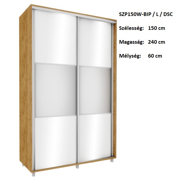 SZP150W-BIP/L/DSC GARDRÓB-Bútor