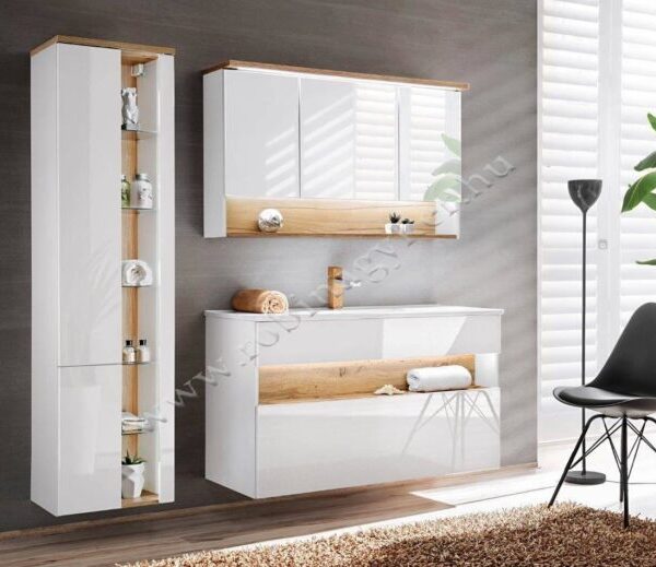 .BAHAMA WHITE 120 Fürdőszoba bútor kpl. mosdóval-Bútor