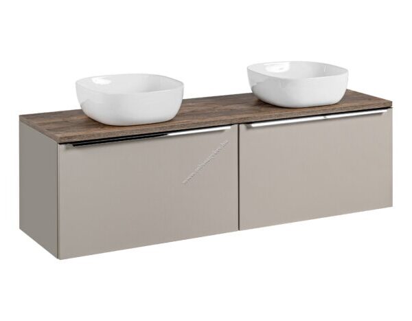 SANTA FE TAUPE 160-as Mosdós szekrény Fürdőszoba bútor+ Pult lap+ Mosdóval