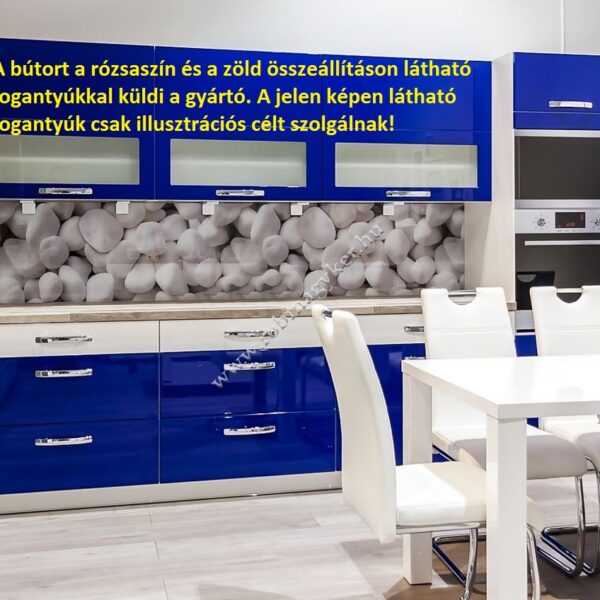 .BRERRA KONYHA MAGASFÉNYŰ "KÉK" ÖSSZEÁLLÍTÁS 300 CM Konyhabútor
