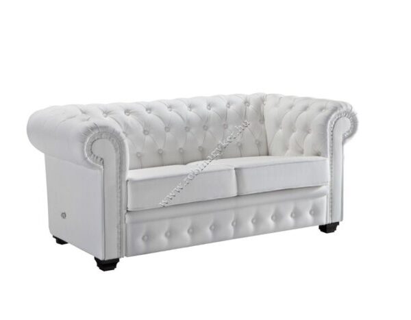 ,..CHESTERFIELD KANAPÉ 2 SZEMÉLYES BŐR -Bútor
