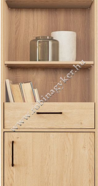 SANTIAGO TÖLGY SYSTEM SN2 VITRINES SZEKRÉNY ELEM- Bútor
